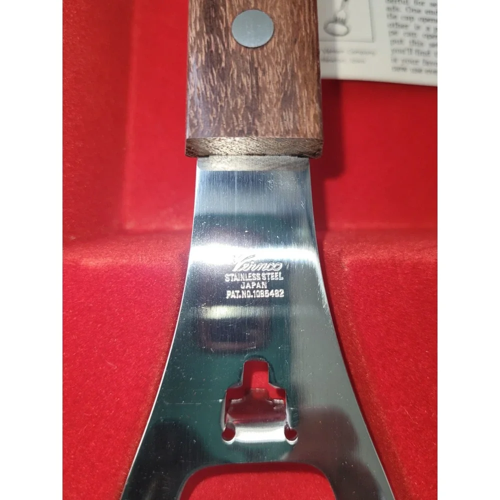 Vintage Vermco Chef-Tong Stainless Steel/Wood BBQ Bar Set Bottle Spatula Fork